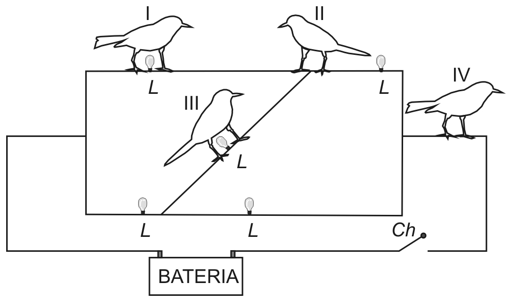 AFA 2012, questão 57: Diferença de potencial e choque, figura 1