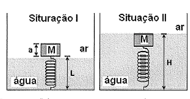 EAM 2011, questão 49: Empuxo e mola — figura do caderno original