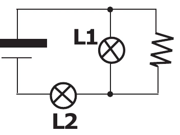 Configuração E do circuito elétrico