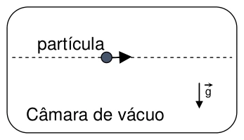 Figura da questão 60 — Direção do campo que equilibra o peso