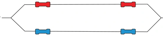Associação de Resistores — figura da questão 49, SIS 2020, etapa 3