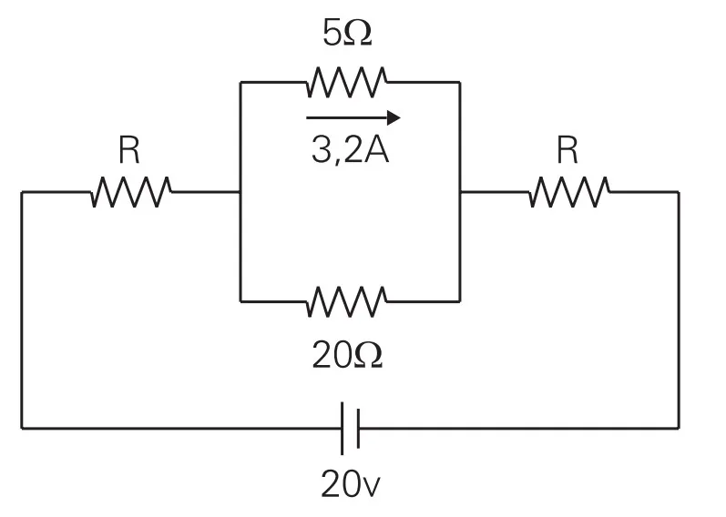 Circuito elétrico com duas resistências R