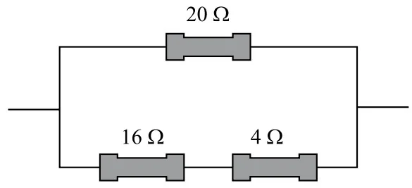 Alternativa E — associação de resistores