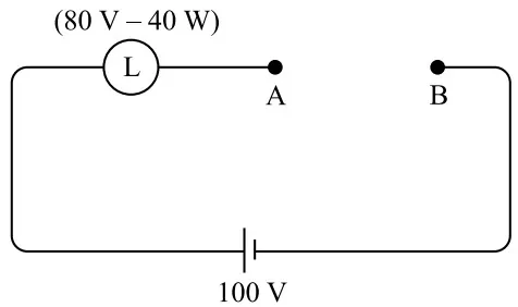 Circuito com lâmpada e gerador