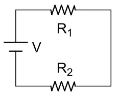 Alternativa A — associação de R₁ e R₂ à bateria