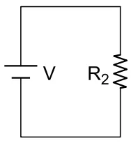Alternativa B — associação de R₁ e R₂ à bateria