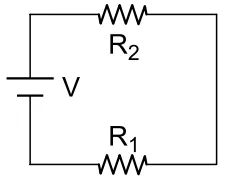 Alternativa E — associação de R₁ e R₂ à bateria
