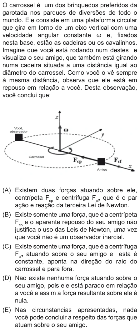 Questão 19 de Unifor Medicina 2011.2: Referenciais em rotação — enunciado, figura e alternativas originais