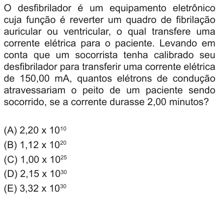 Questão 17 de Unifor Medicina 2015.2: Corrente elétrica — enunciado, figura e alternativas originais