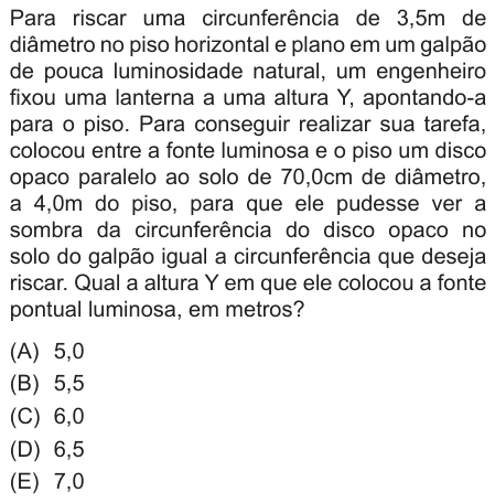 Questão 19 de Unifor Medicina 2015.2: Sombra e semelhança — enunciado, figura e alternativas originais