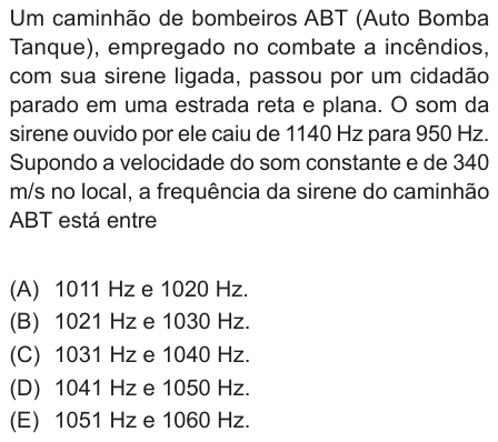 Questão 18 de Unifor Medicina 2024.1: Efeito Doppler — enunciado, figura e alternativas originais