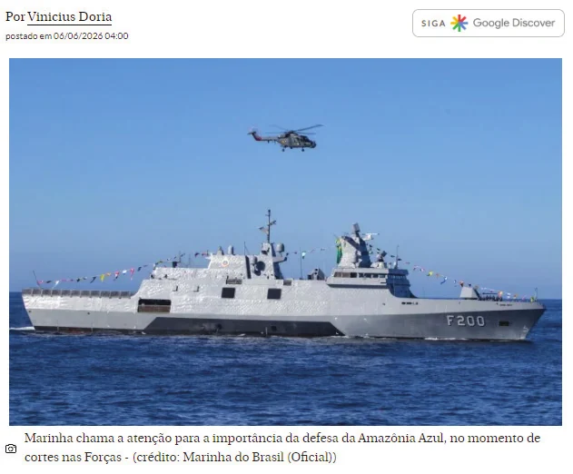 Imagem contextual de embarcação da Marinha presente na questão.