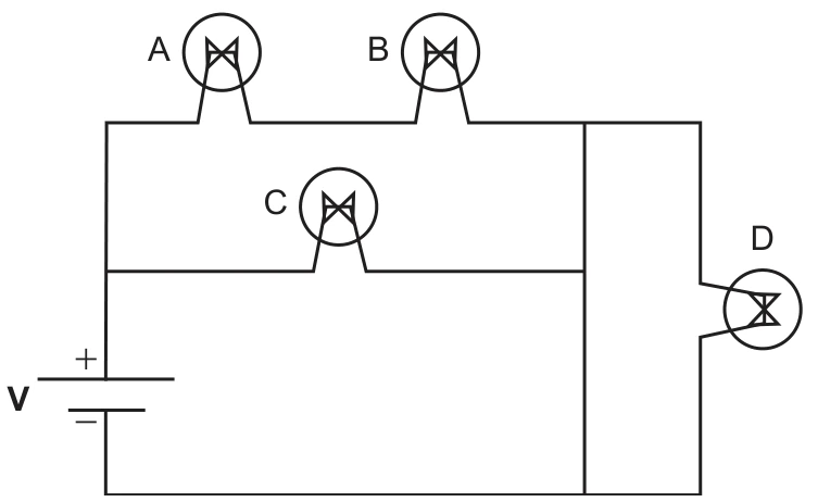 Eletricidade — Circuitos — Lâmpada em Curto: figura original do caderno amarelo