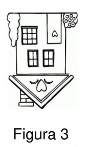 Figura três: casa invertida verticalmente, árvore à esquerda.