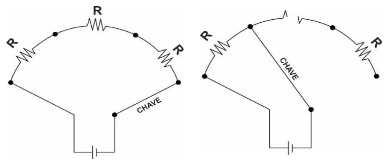 Alternativa A: par de diagramas elétricos do chuveiro