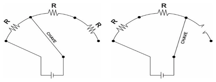 Alternativa B: par de diagramas elétricos do chuveiro