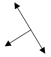 Normal para fora e duas setas para baixo, paralela e perpendicular ao plano.