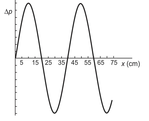 Comprimento de onda de 40 cm e amplitude maior.