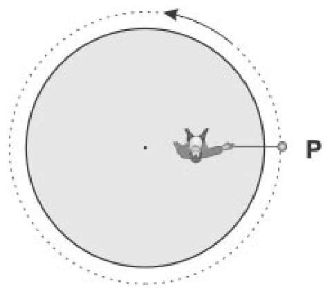 Situação comum às questões 2 e 3: plataforma e posição P da pedra.