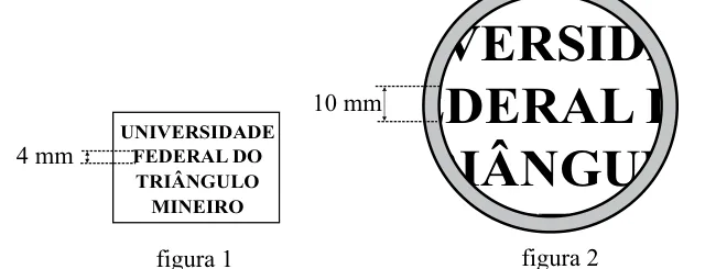 Texto observado a olho nu com 4 mm e ampliado por lente para 10 mm