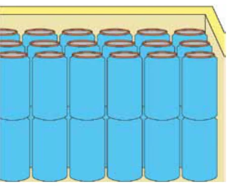 Latas de refrigerante no interior de uma caixa térmica
