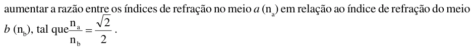 Alternativa B da questão 18, UFU 2001.2.
