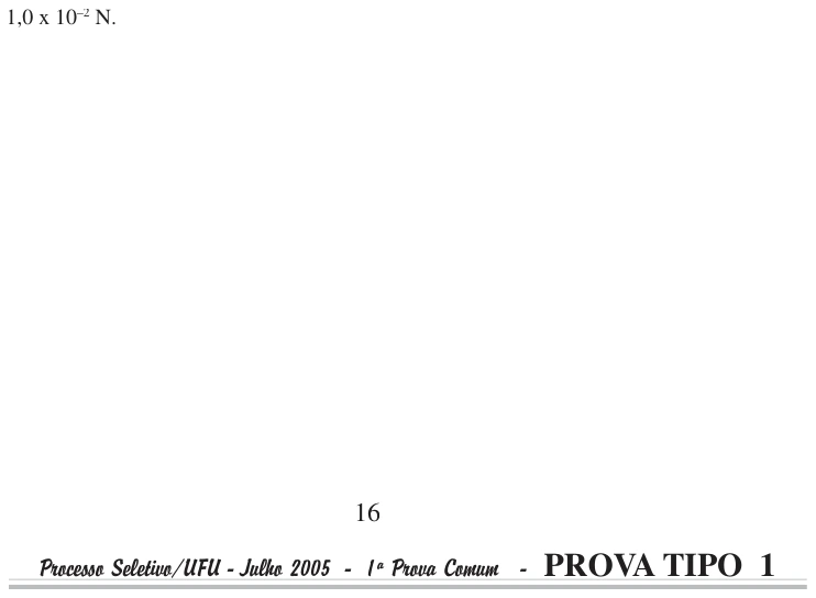 Alternativa D da questão 17, UFU 2005.2.