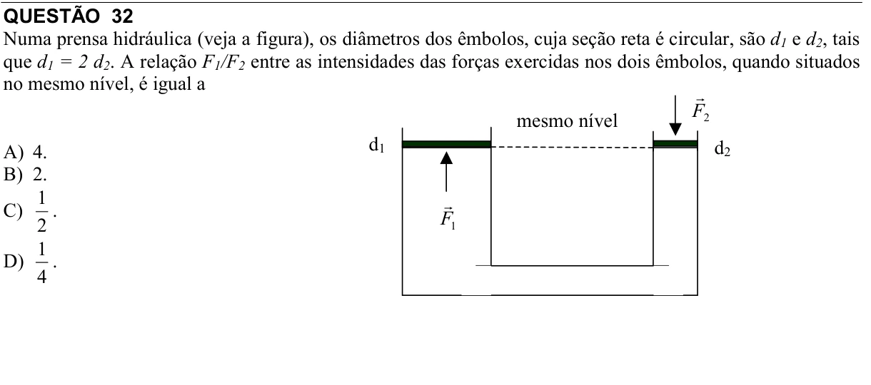 Reprodução da questão 32 do PAES 2008, 1ª etapa. O texto e as informações das figuras estão descritos acima.