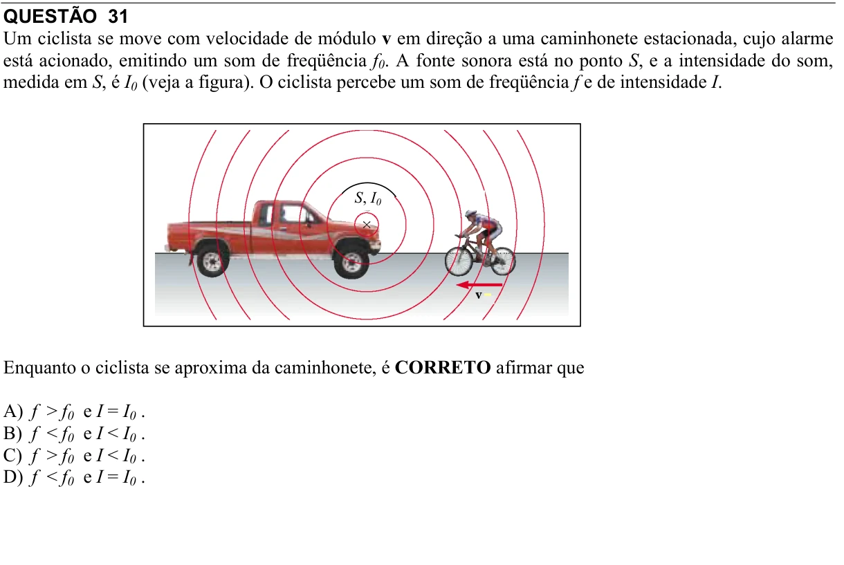 Reprodução da questão 31 do PAES 2008, 2ª etapa. O texto e as informações das figuras estão descritos acima.