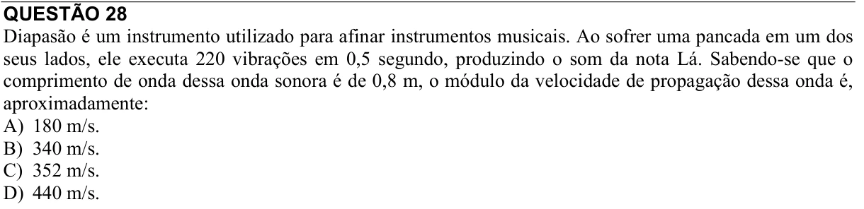 Reprodução da questão 28 do PAES 2013, 2ª etapa. O texto e as informações das figuras estão descritos acima.