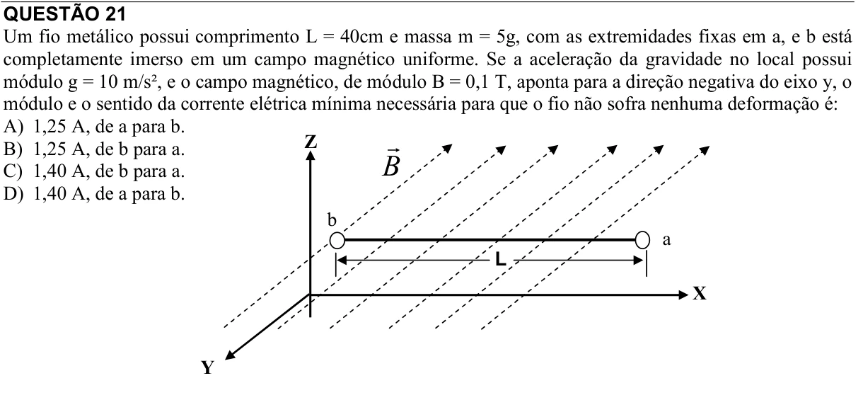 Reprodução da questão 21 do PAES 2013, 3ª etapa. O texto e as informações das figuras estão descritos acima.