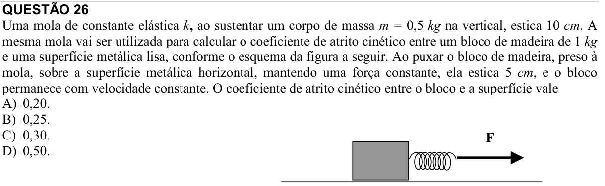 Reprodução da questão 26 do PAES 2014, 1ª etapa. O texto e as informações das figuras estão descritos acima.