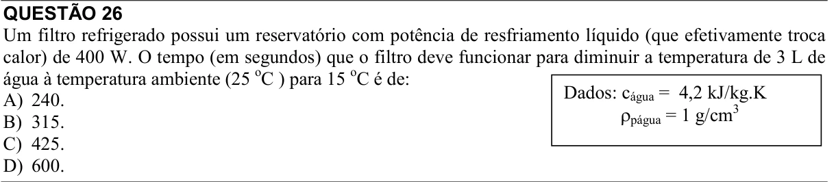 Reprodução da questão 26 do PAES 2016, 2ª etapa. O texto e as informações das figuras estão descritos acima.