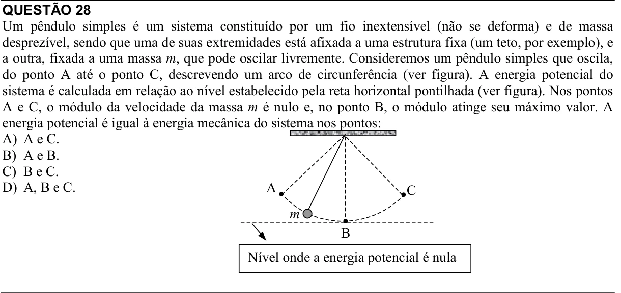 Reprodução da questão 28 do PAES 2016, 2ª etapa. O texto e as informações das figuras estão descritos acima.