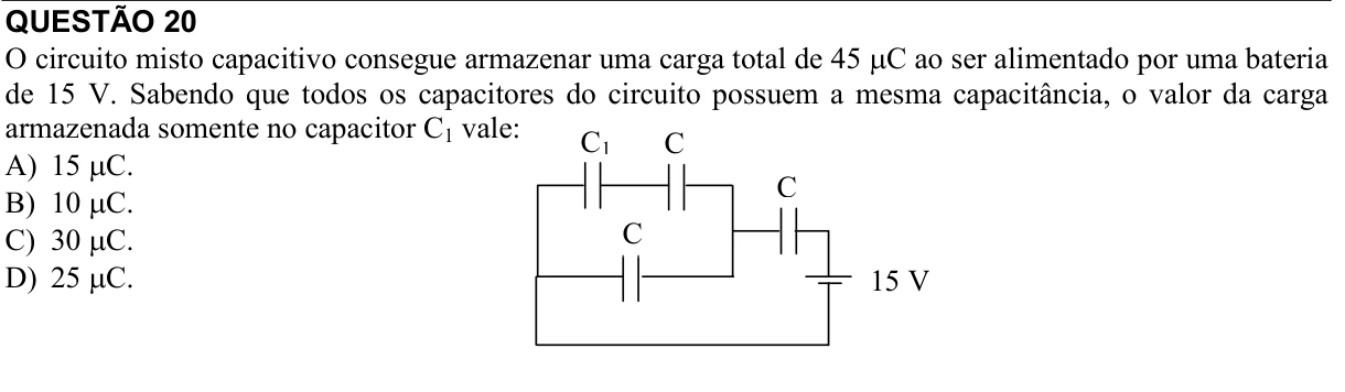 Reprodução da questão 20 do PAES 2016, 3ª etapa. O texto e as informações das figuras estão descritos acima.
