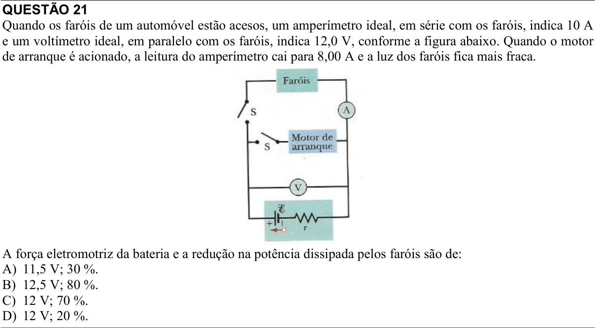 Reprodução da questão 21 do PAES 2016, 3ª etapa. O texto e as informações das figuras estão descritos acima.