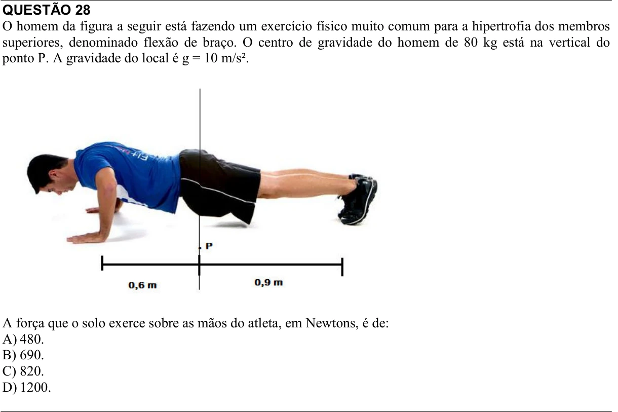 Reprodução da questão 28 do PAES 2018, 1ª etapa. O texto e as informações das figuras estão descritos acima.