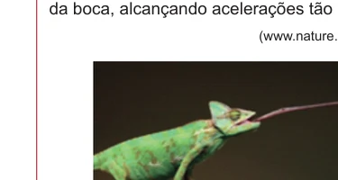 Camaleão projetando a língua na questão 40