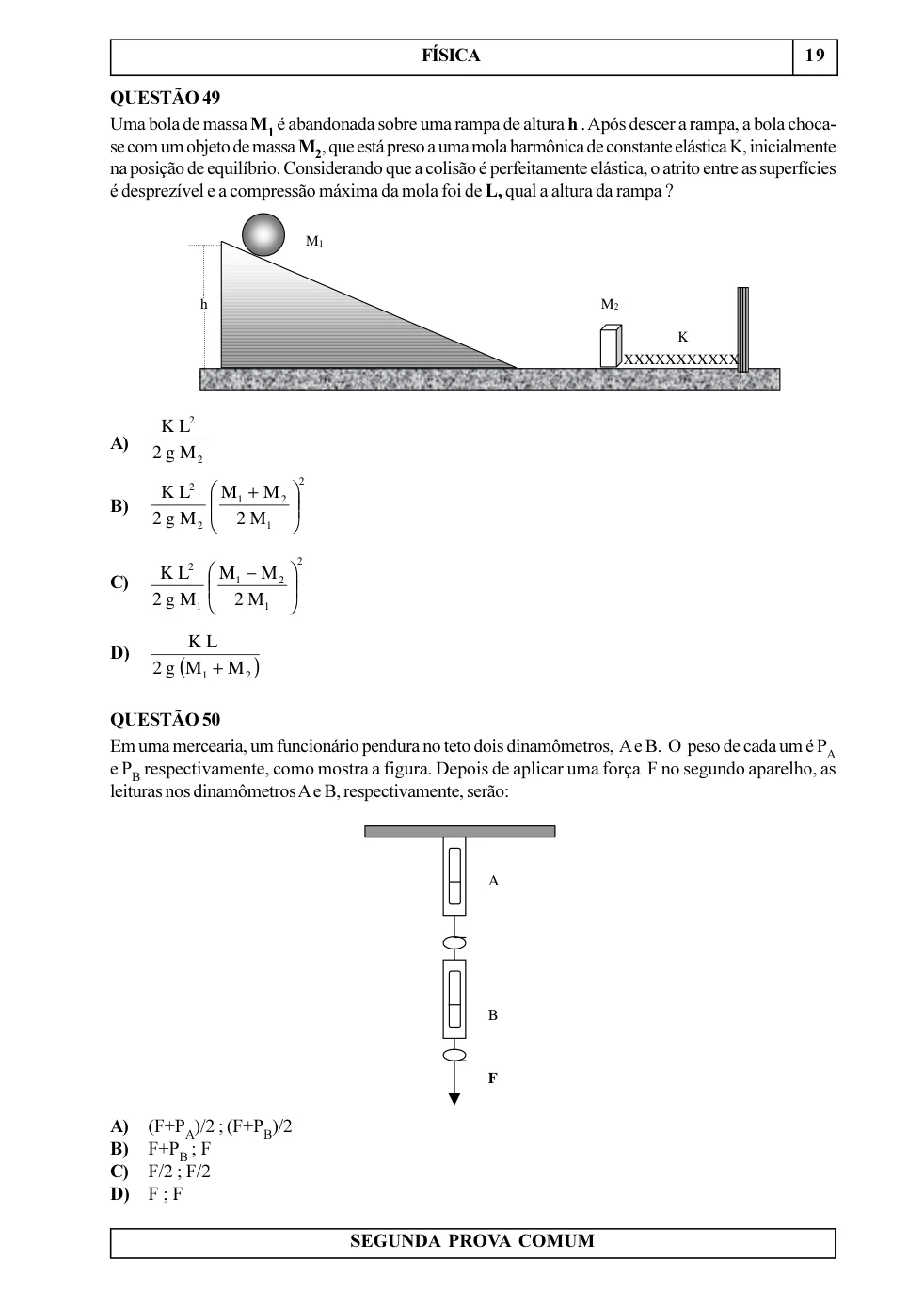Página 30 do caderno UNIUBE 2000.2, com a questão 48 e suas figuras.