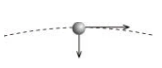 Alternativa D: diagrama das forças sobre a bola em voo