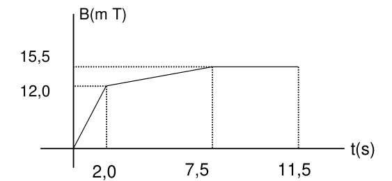 Lei de Faraday e gráfico: figura original da questão 13 da UDESC 2017.2