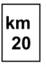 Marco quilométrico 20 km