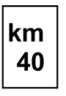 Marco quilométrico 40 km