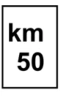 Marco quilométrico 50 km