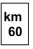 Marco quilométrico 60 km