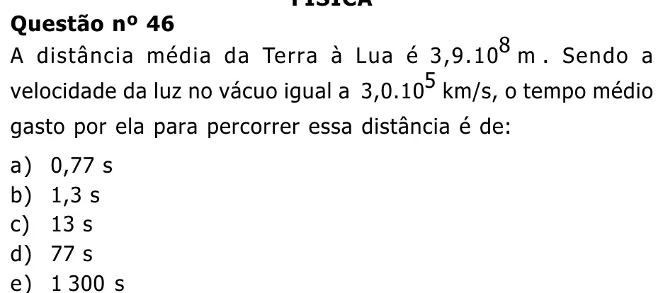 Questão 46 — Grupo I — Mackenzie 2002.1
