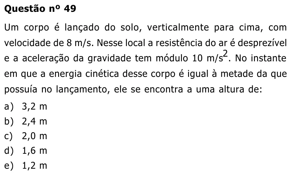 Questão 49 — Grupo I — Mackenzie 2002.1