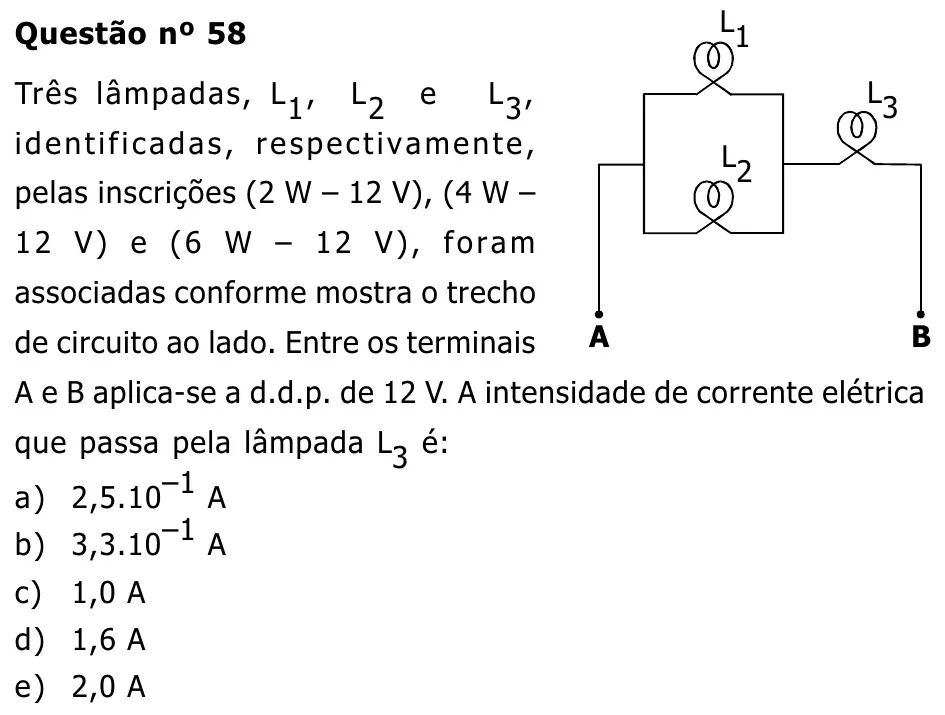 Questão 58 — Grupos II e III — Mackenzie 2002.1