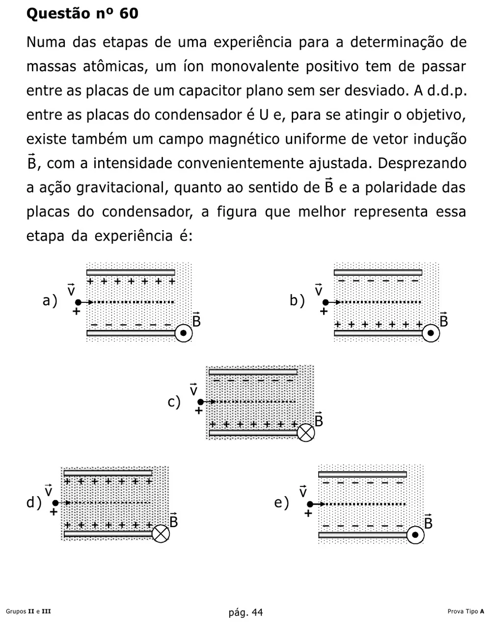 Questão 60 — Grupos II e III — Mackenzie 2002.1