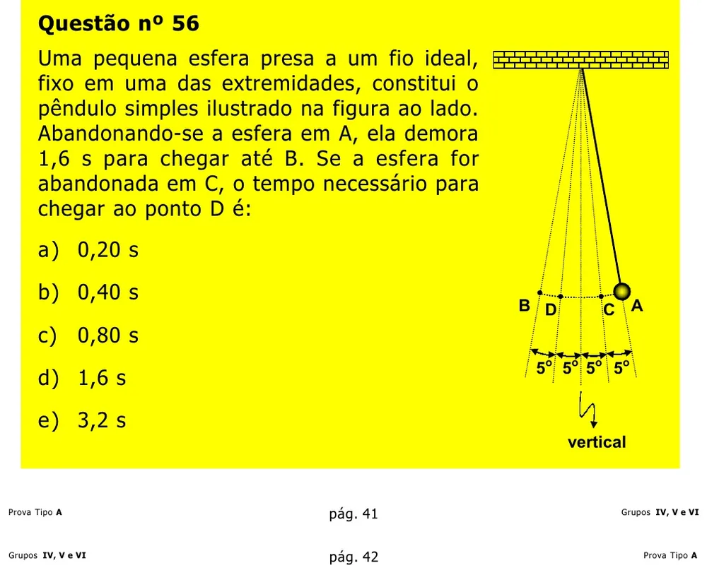 Questão 56 — Grupos IV, V e VI — Mackenzie 2002.1